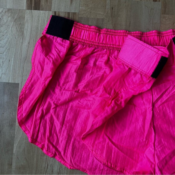 Vintage 80s 90s Neon Pink Cancun Nylon Velcro Dolphin Shorts - Picture 4 of 9